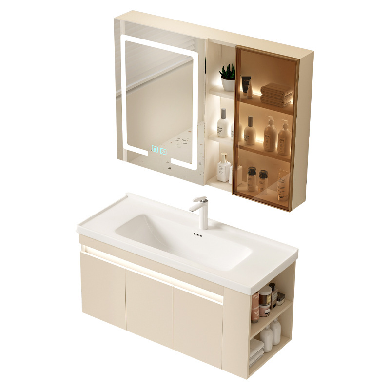 Cabinet de baño de madera maciza multicapa cerámica cuenca a prueba de humedad 45 cabinet lateral de ancho lavabo lavabo lavabo lavabo
