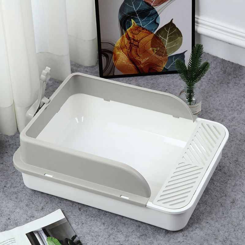 Super gran lavabo de arena para gatos semicerrado tipo inodoro para gatos grueso caja de arena para gatos para evitar salpicaduras externas para enviar arena para gatos artículos para mascotas