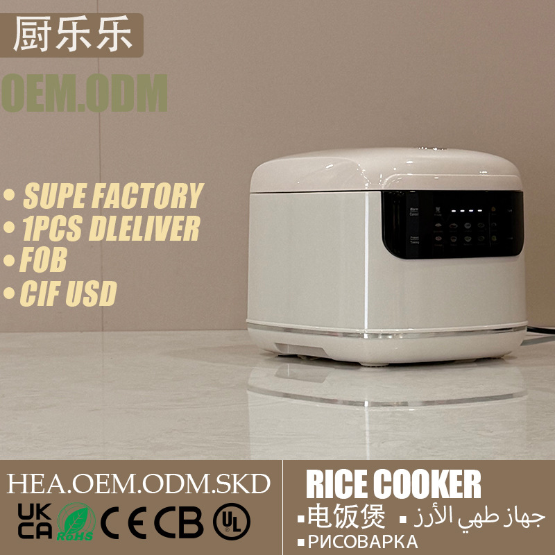 2L Us Standard Three-Pin Smart Timer Rice Cooker for Home Use, Mini Multi-Functional Steaming and Cooking All-In-One 110V Cross-Border E-Commerce