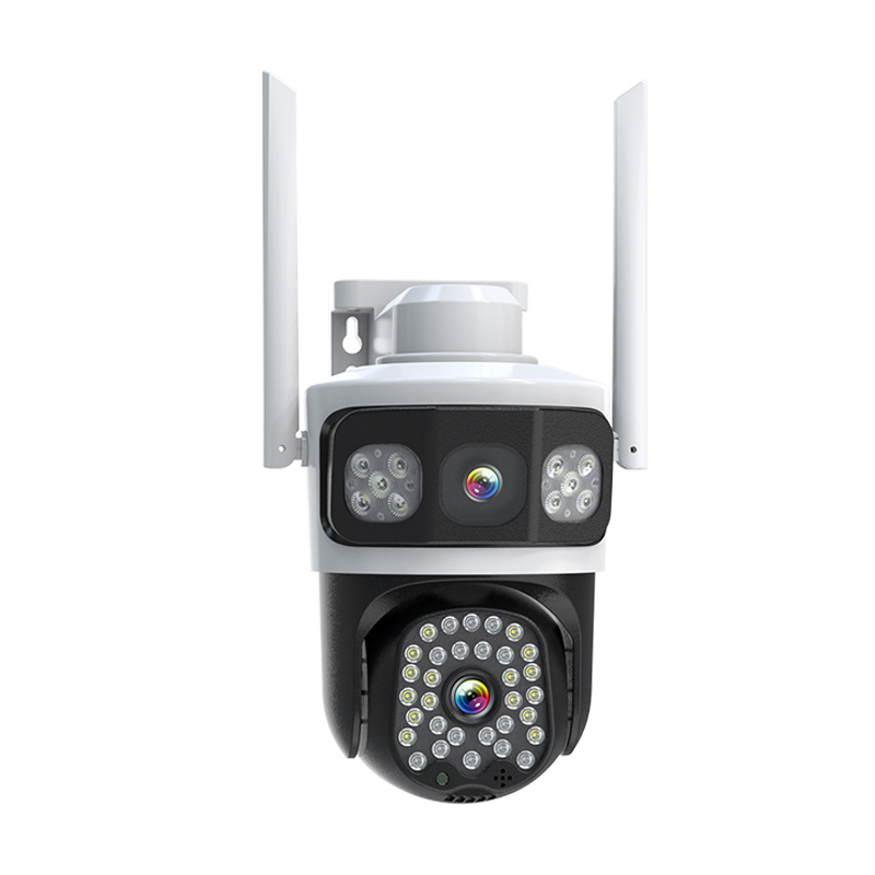 Lente dual de doble pantalla cámara inalámbrica teléfono móvil remoto 360 grados no ángulo muerto fotografía al aire libre monitor casa