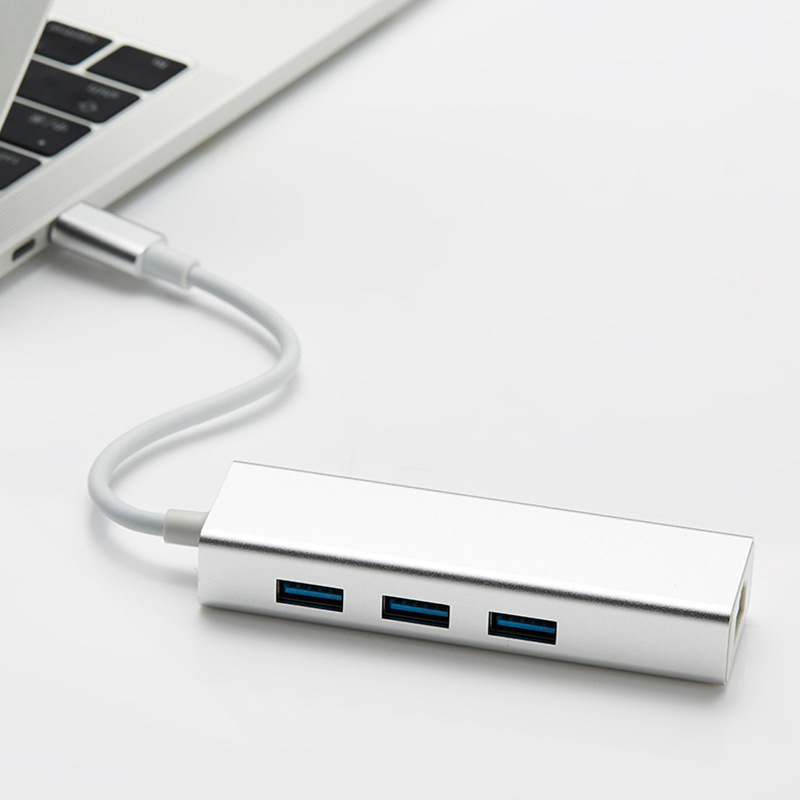 卸売りType-C変換USB3.0無駆動8153bギガビットネットワークカードアルミニウム合金HUBノートケーブル変換器|undefined