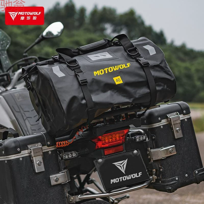 Мотоциклетная дорожная сумка Modo Wolf для путешествий на мотоцикле на большие расстояния, большая вместительная сумка для багажника, устанавливаемая на автомобиль, водонепроницаемая сумка для хранения на заднем сиденье для бездорожья.