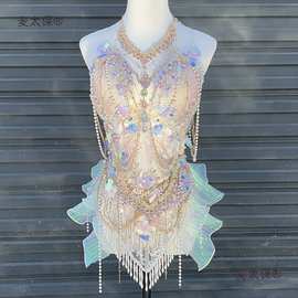 鱼泳衣欧美edc电音节服装tutuds演出服蹦迪DJ夜店酒吧表垒麦太保