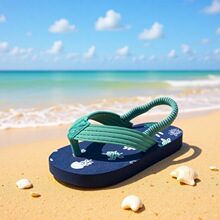 可爱卡通人字拖儿童夏季防滑透气拖鞋男童海边沙滩鞋速干夹脚拖鞋