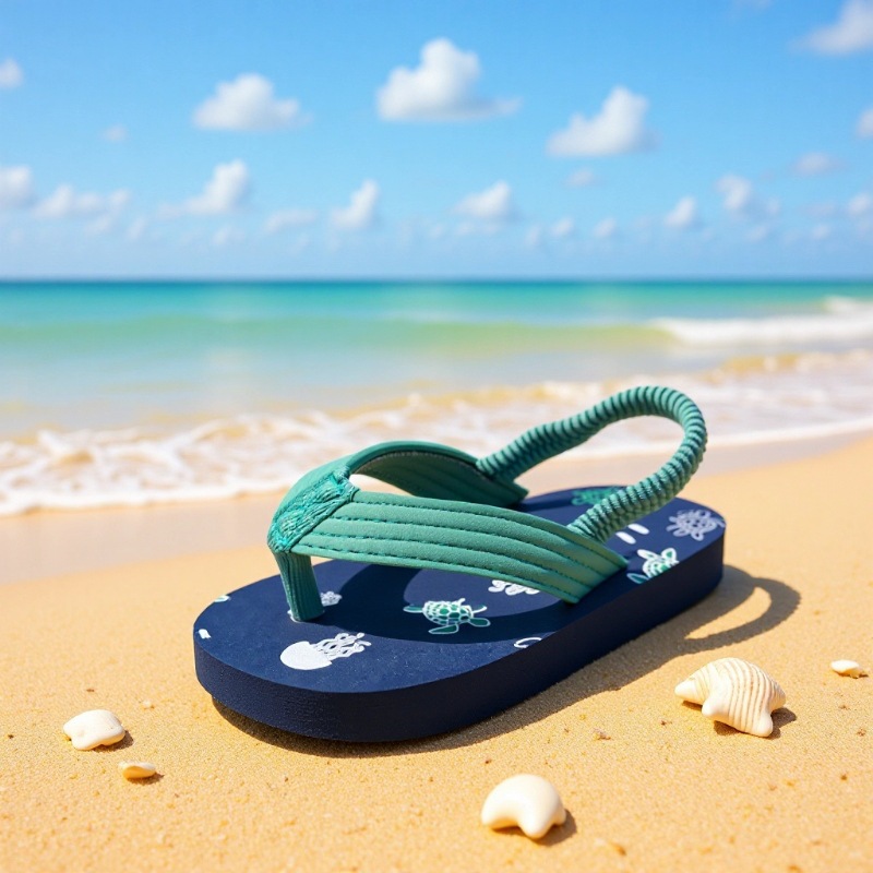 Cute Cartoon Flip-Flops for Children, Summer Non-Slip Breathable Slippers, Boys' Beach Shoes, Quick-Drying Flip-Flops