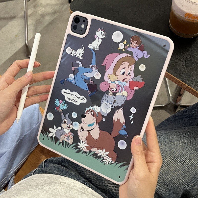 Single Bottom iPad Pink Edge Dog Squirrel Suitable for iPad Air5 (10.9inch) New Mobile Phone Case iPad