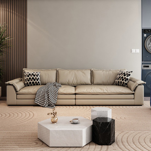 Modern Tech Fabric Sailboat Sofa for Living Room, Suitable for Various Sizes, Chaise Longue, Cat Scratch-Resistant Fabric, Straight Row, Home-Use Italian Minimalist Sofa