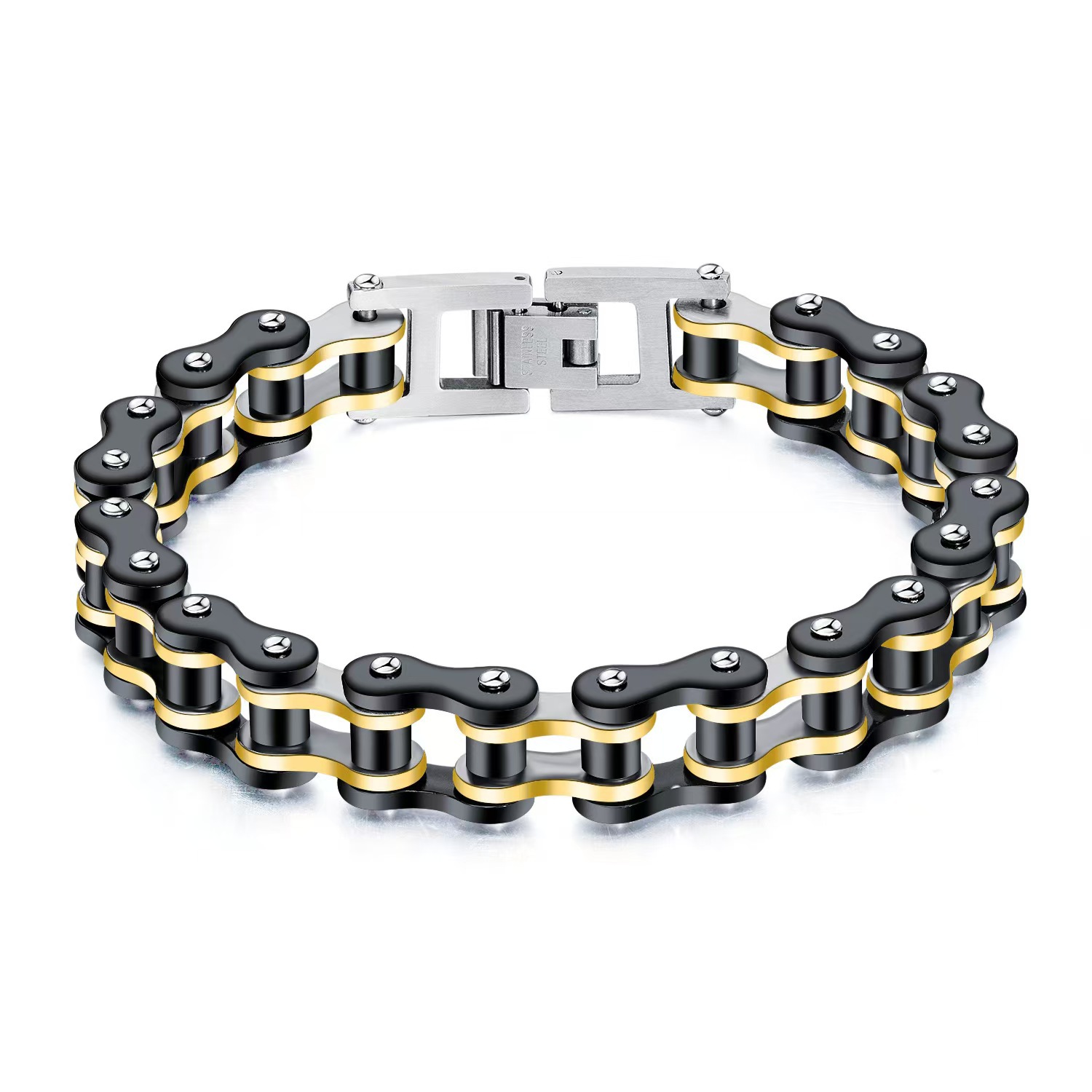 Bracciale uomo a catena in acciaio inossidabile stile punk_voghion.com