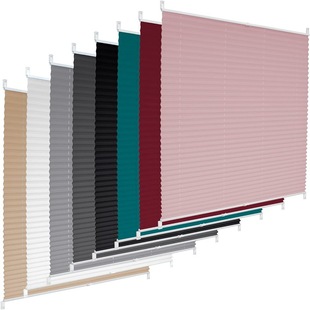Cross-border 30~80/180CM white/yellow/gray waterproof folded curtain non-perforated pleated curtain without drawstring