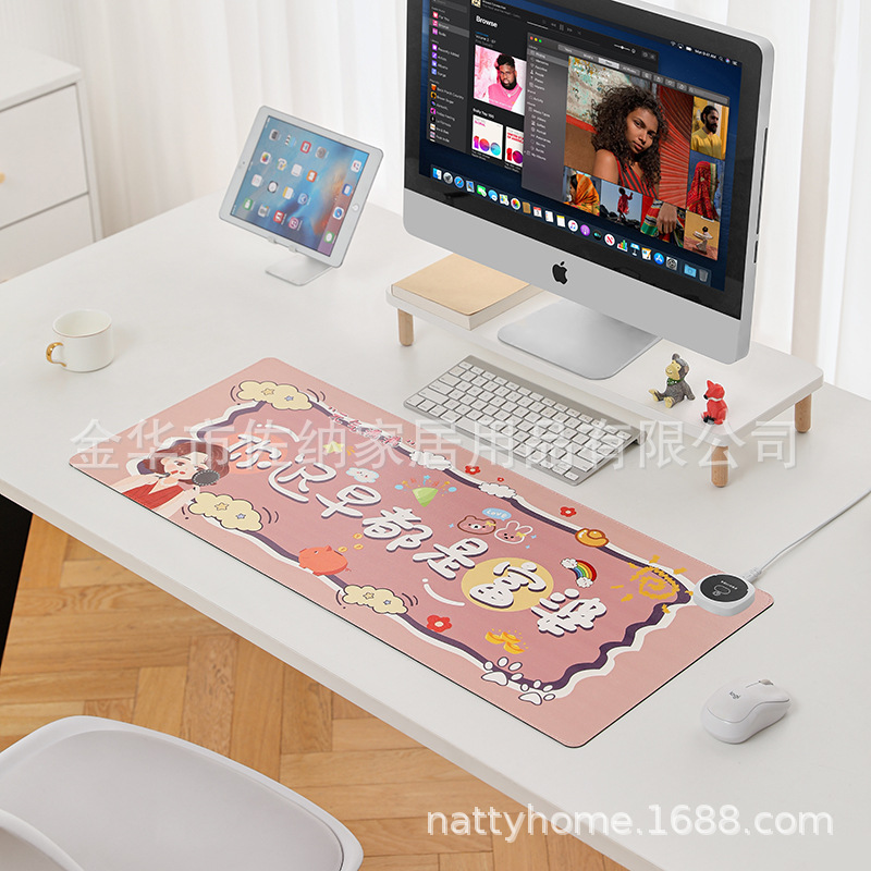almohadilla de ratón de calentamiento de oficina computadora super grande invierno almohadilla de mesa de calentamiento dormitorio de estudiantes escribiendo tareas almohadilla de manos calientes
