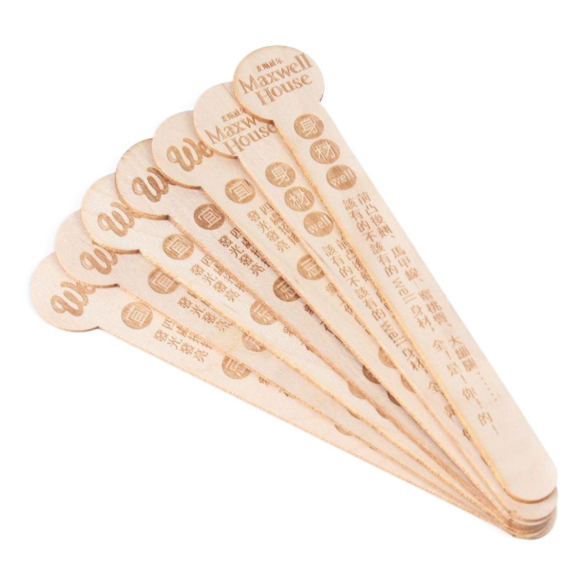 Wooden Disposable Coffee Stir Sticks, Wooden Sticks for Coffee and Milk Tea, Wooden Mixing Sticks, Cocktail Stir Sticks, Customizable with Logo