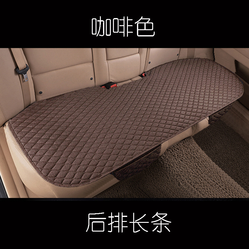 Cubierta del asiento del coche cojín del asiento del coche de una sola pieza de lino cojín del asiento trasero del coche de tres personas cojín del asiento del coche al por mayor y al por menor image 13