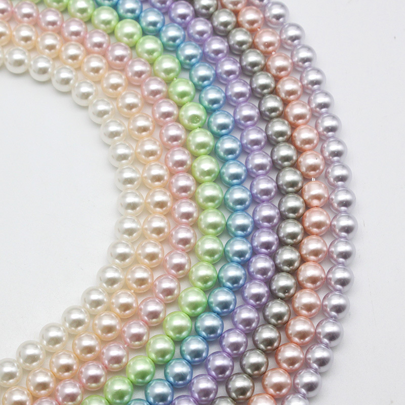 Shijia Pearl de vidrio de perlas de dopamina de color serie de cuentas didiy pulseras collares accesorios