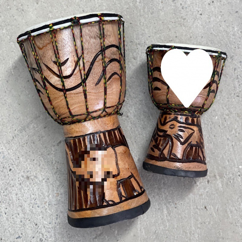 Tambores africanos, rendimiento de principiante para niños, pandereta, pulgada, pulgada, piel de cabra, tambor de juguete de jardín de infantes, tambor decorativo