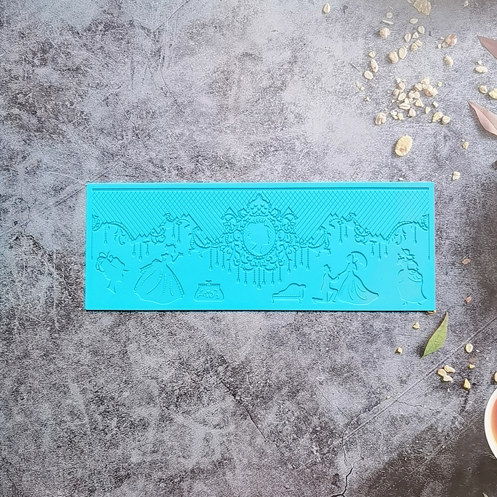 encaje 377 - 255 molde de silicona pastel de encaje molde de relieve herramientas de decoración de pastel de chocolate esterilla de relieve