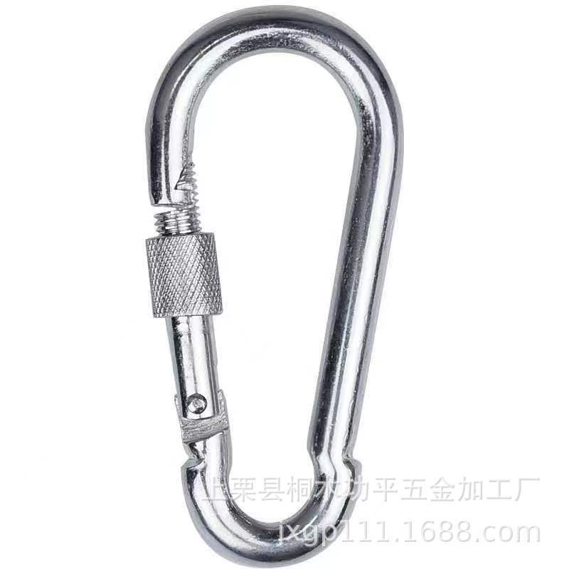 国家規格6号鉄亜鉛メッキナット安全フックスプリングフック荷物吊り下げ金具耐荷重釣り道具フィットネスアウトドア吊りリング|undefined