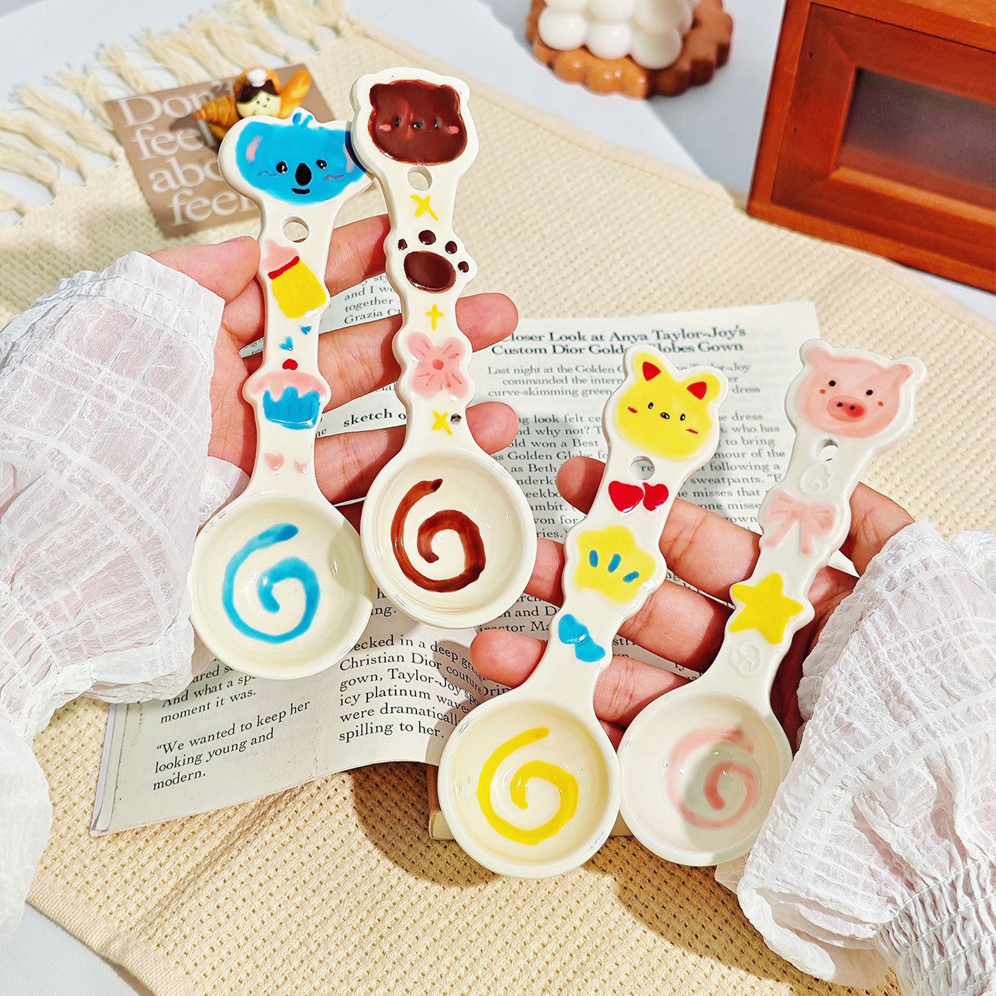 Inswind Girl 's Heart adorable cerámica nuevo bebé casero postre de alto valor de la cara yogur de avena salsa de sopa