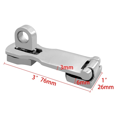 Square Porthole Aluminum Alloy Skylight Rv Window Marine Yacht Accessories Decorative Window Aluminum Watertight Window Ship (Avtomobil ehtiyat hissələri) - stainless-steel-92mm-door-latch-316-casting