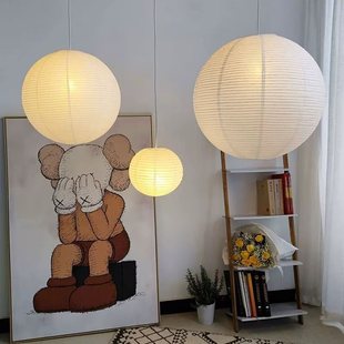 Rice Paper Lamp Japanese Ball Art Lamp Noguchi Led Restaurant Bedroom Tea Room Zen B&B Chandelier Wabi-Sabi Style