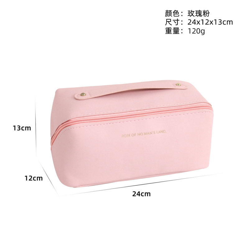 女性用クロスボーダー化粧品バッグ、PU防水ピローバッグ、大容量、多機能旅行用スキンケア製品収納、1個から|undefined