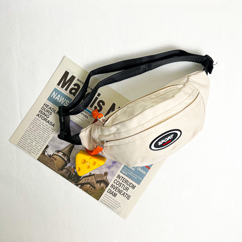 Bolso infantil nuevo de otoño e invierno 2025, bolso de lona informal y sencillo, monedero para niños y niñas, bandolera pequeña con letras a la moda.