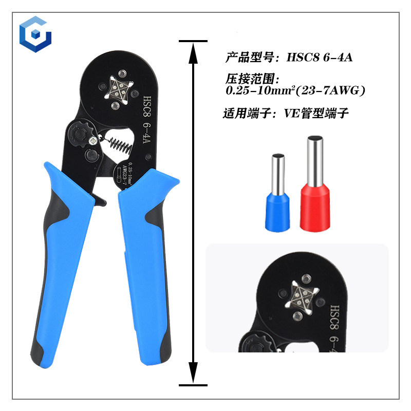 HSC8 6-4A (mango azul y negro)