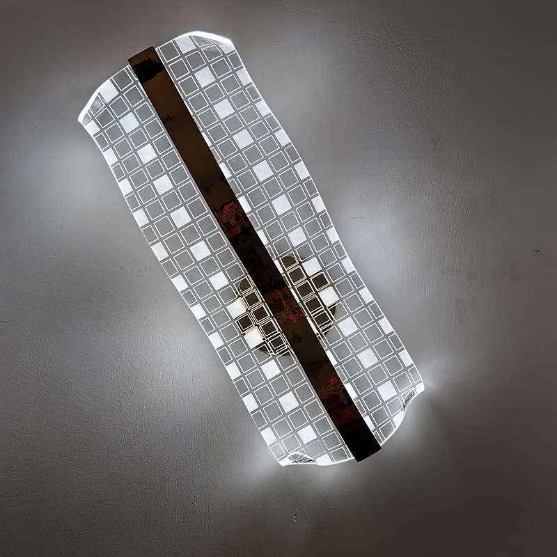 Luz de fondo acrílico luz de fondo pasillo moderno cabecera cama lujosa lámpara de pared hotel escalera simple sala de estar Yak