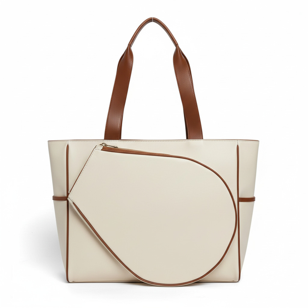 Bolsa de tenis de alto valor de piel pu mujer bolsa de fútbol deportiva al aire libre de gran capacidad de hombro doble bolsa de bádminton de hombro único image 2