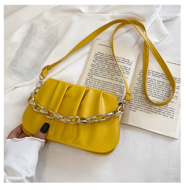 Korean One-shoulder Fold Messenger Square Small  Chain  Bag Wholesale Nihaojewelry display picture 6