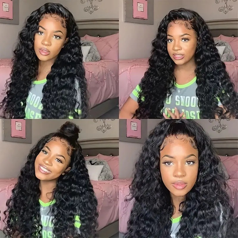 Perruque bouclée en dentelle tendance, style européen/américain, extensions de cheveux synthétiques africaines_voghion.com
