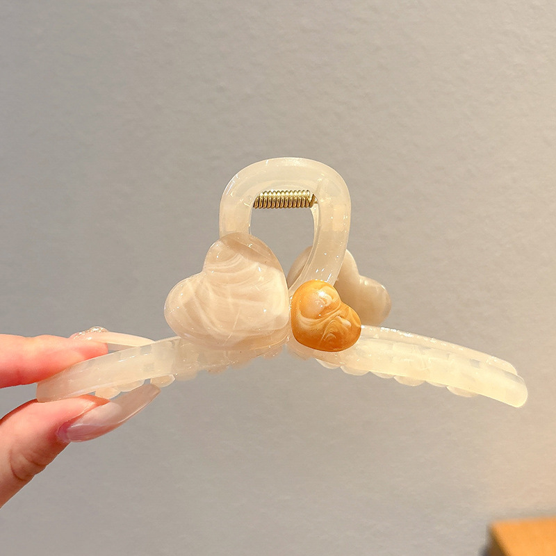 Gran volumen de cabello, horquilla larga, sentido avanzado femenino 2025 nuevo clip de agarre completo, clip de tiburón, tocado, horquilla