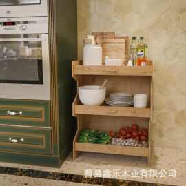 跨境木质收纳架儿童玩具整理架厨房调料架卡片收纳架化妆品收纳架