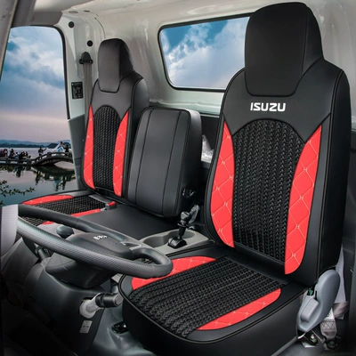Modelə uyğun (Original) oturacaq örtükləri 100P Kv100 Kv600M100 Dedicated - leather-ice-silk-black-red-front-row-remark-model