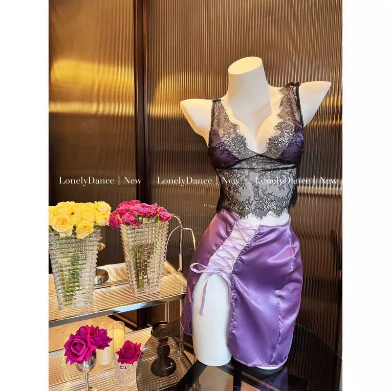 Ge Meng sexy lingerie sexy deep V mature women perspective hip skirt pure desire uniform temptation suit women T265