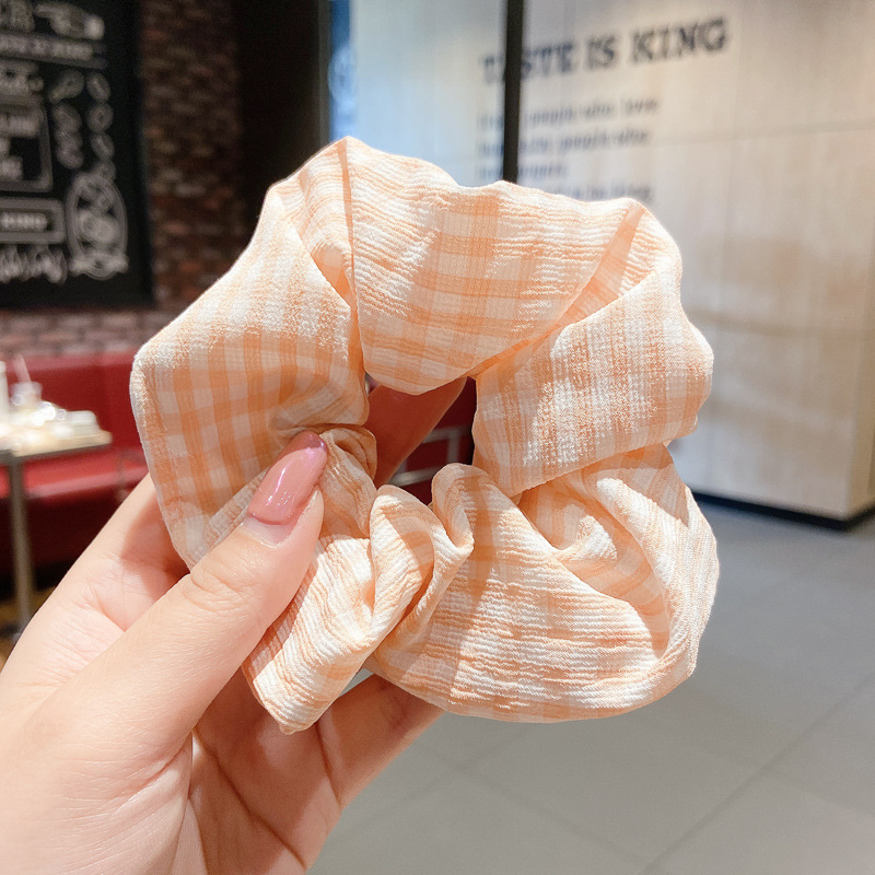 Temperamento flor triturada intestino grueso anillo para el cabello de mujer alta cola de caballo correa 2025 nuevo dulce no daña cabello cuerda para el cabello