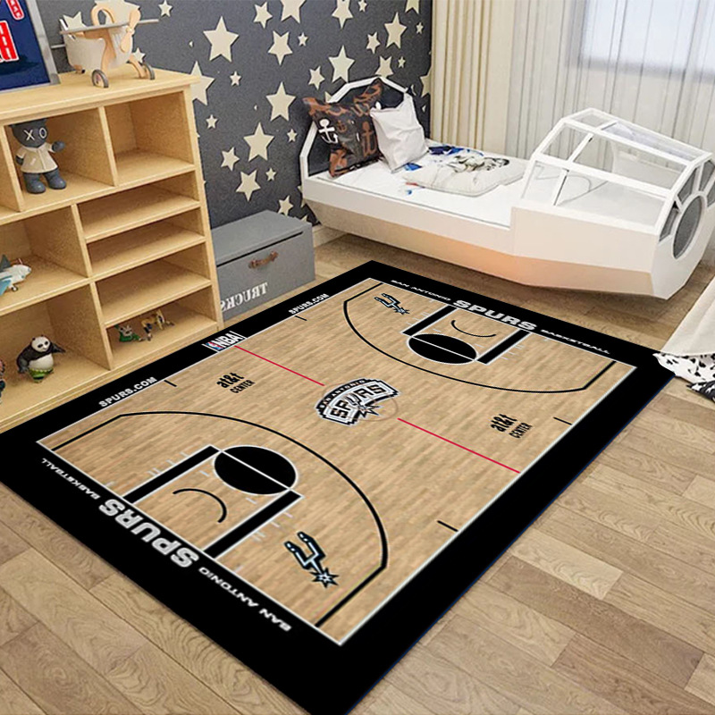 Transfronteriza alfombra de campo de fútbol de dibujos animados dormitorio sala de estar sofá mesa de café alfombra de piso en stock al por mayor