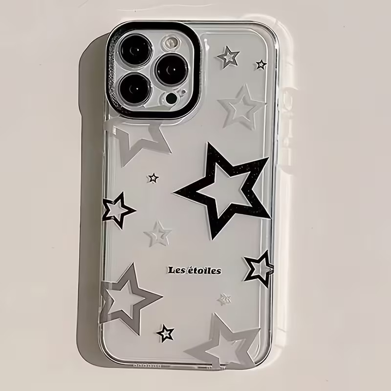 English Five-Pointed Star Suitable for Apple 17Pro Mobile Phone Case Iphone16Promax Cross-Border 15Pro Classy Soft Case