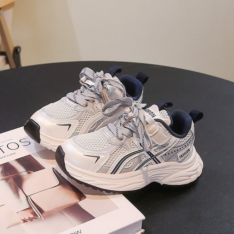 Zapatos deportivos de malla para niños 2026 primavera y verano nuevos zapatos de papá para niños velcro antideslizante zapatos casuales para niños image 8