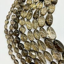 天然茶水晶圆不定形随形珠全净体diy手链项链半成品饰品配件批发
