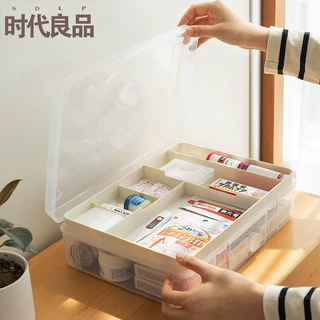 医药箱家用透明大容量儿童药箱医疗箱多层家庭药品分类收纳盒现货