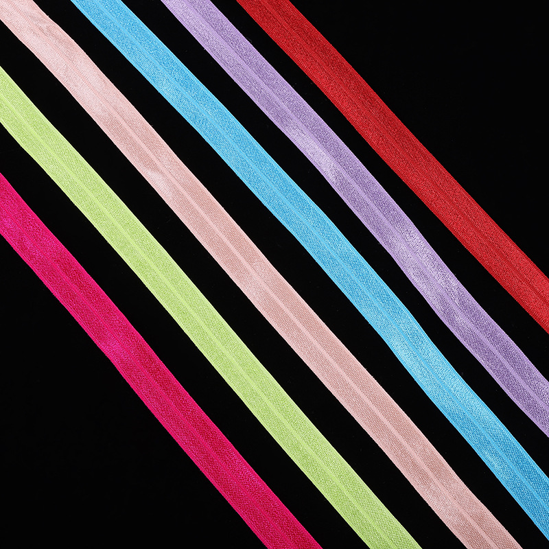 现货彩色1.5CM 束发带 内衣内裤对折亮光弹力包边条等弹力松紧带
