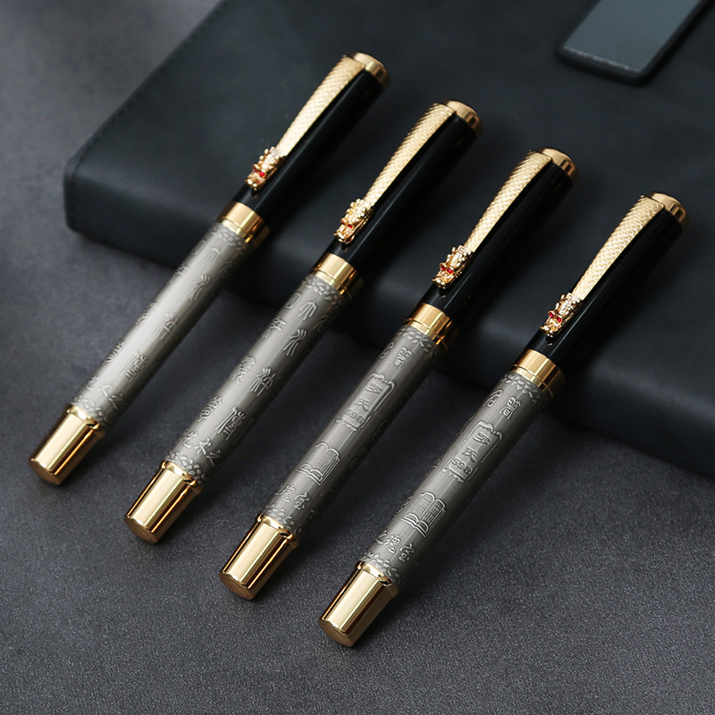 Metal neutral jewelry pen office stationery neutral pen 0.5mm signature pen carbon pen acrylic packaging custom