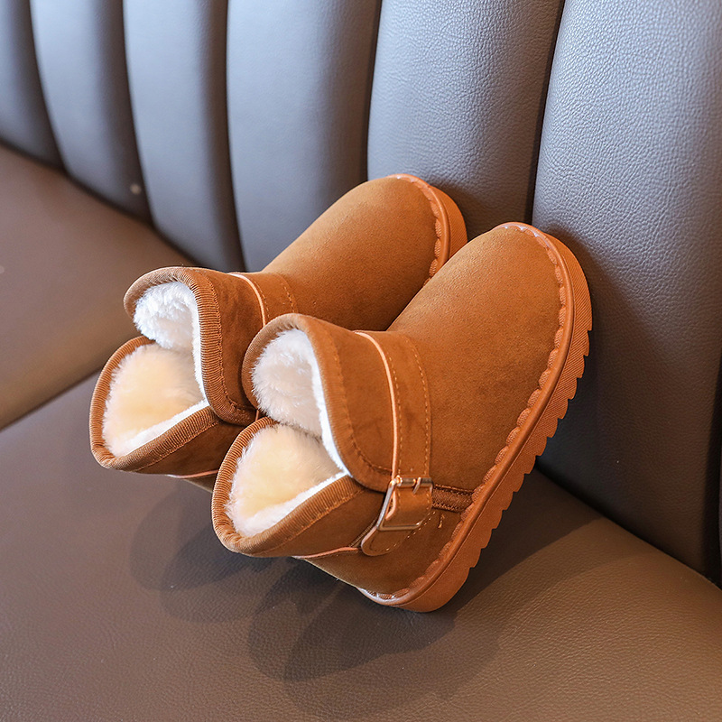 2023 inverno nuove scarpe per bambini scarpe di cotone per bambini stivali da neve per bambini ispessiti peluche stivali di cotone caldi e antiscivolo_voghion.com