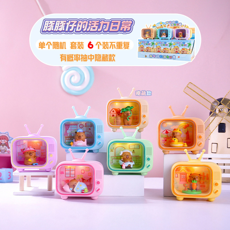 新款网红热卖卡皮巴拉手办吒吒巴拉盲盒水豚儿童玩具桌面摆件批发|undefined