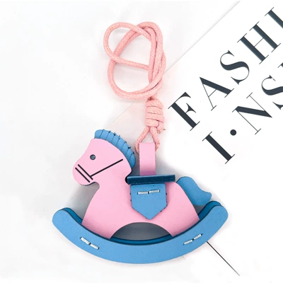 Car Pendant with a High-End: Car hanging - pink-with-sky-blue