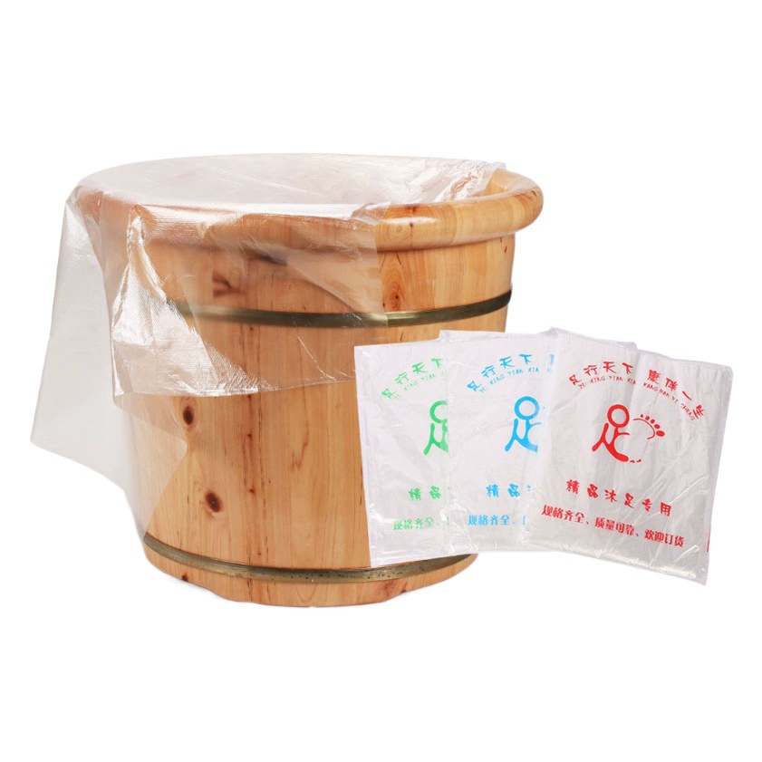 Утолщенный одноразовый мешок для мытья ног ванна для ног терапия для ног ванна для ног изоляция бактерий бочонок мембранная мембрана раковины пластиковый пакет деревянный бочонок