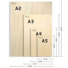 全椴木双面4K8K木刻板A4A5版画雕刻木板 A2A3版画材料手工制作板