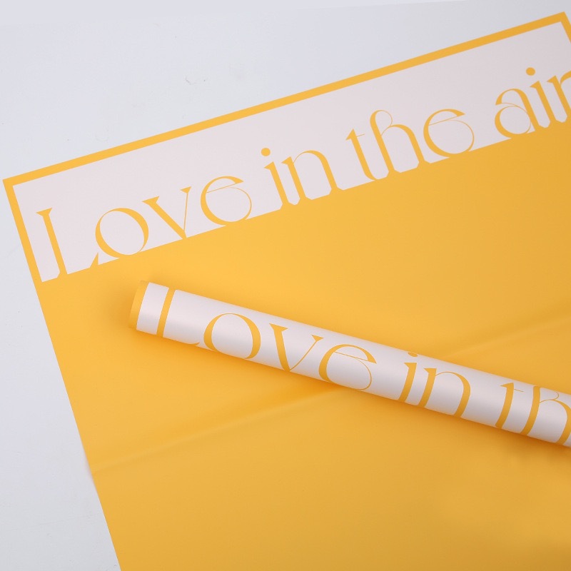 Papel de regalo de flores con atmósfera amorosa de Lizhiran, papel impermeable Ouya, material de embalaje para ramos de San Valentín