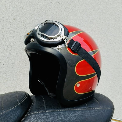 Motosiklet kaskı (dəbilqə) — Helmet Dropshipping - red-flower-pilot-glasses-s
