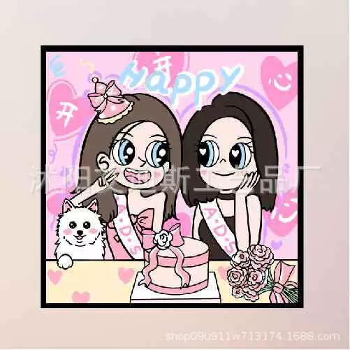 DIY заполнение детской цифровой масляной живопись красивый стиль оформление Sanrio ручной заполнение цвет терапия картина производитель оптом